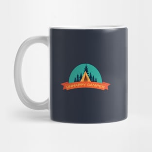 Unhappy Camper Funny Slogan Mug